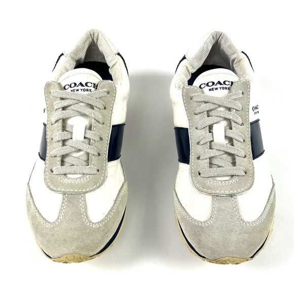 Coach Mae Navy & White Canvas Sneaker - Picture 5 of 9